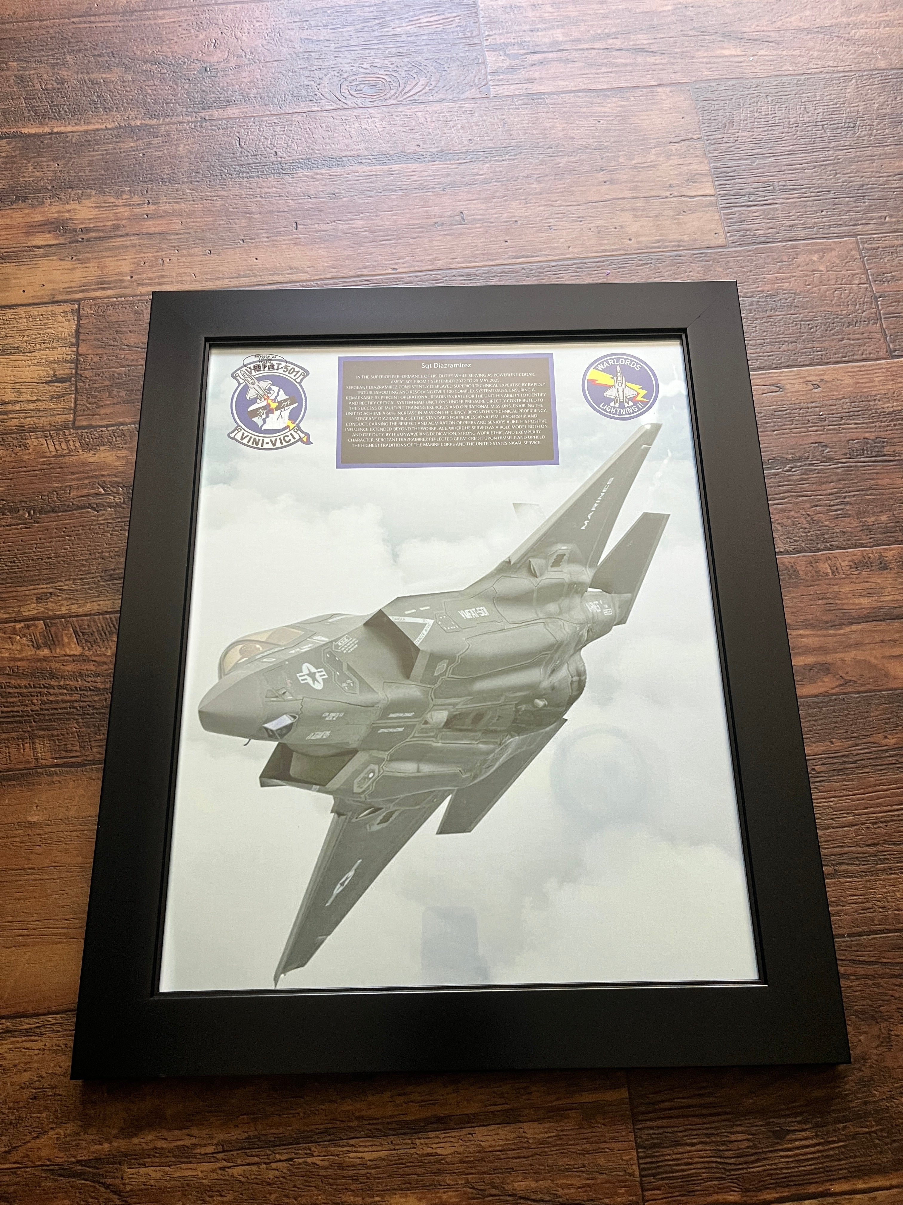 Custom going away plaques
