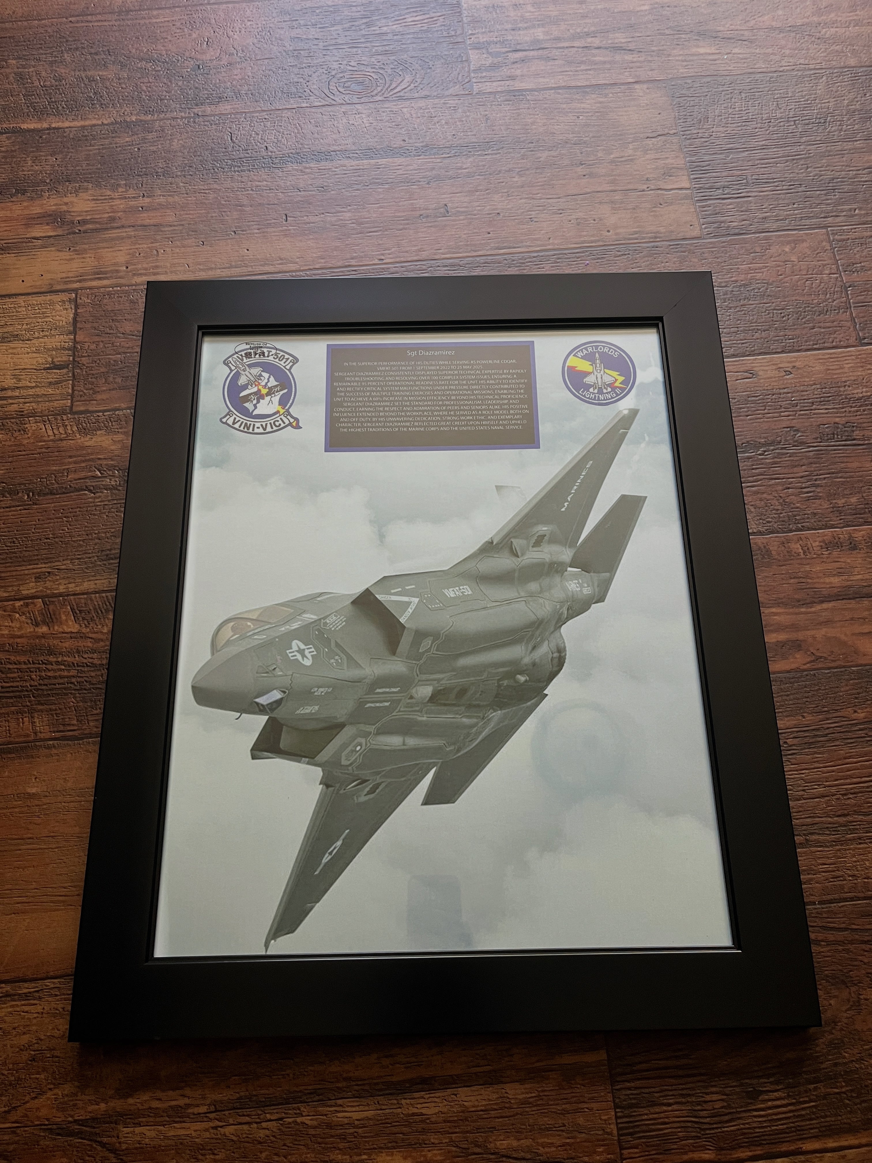 Custom going away plaques