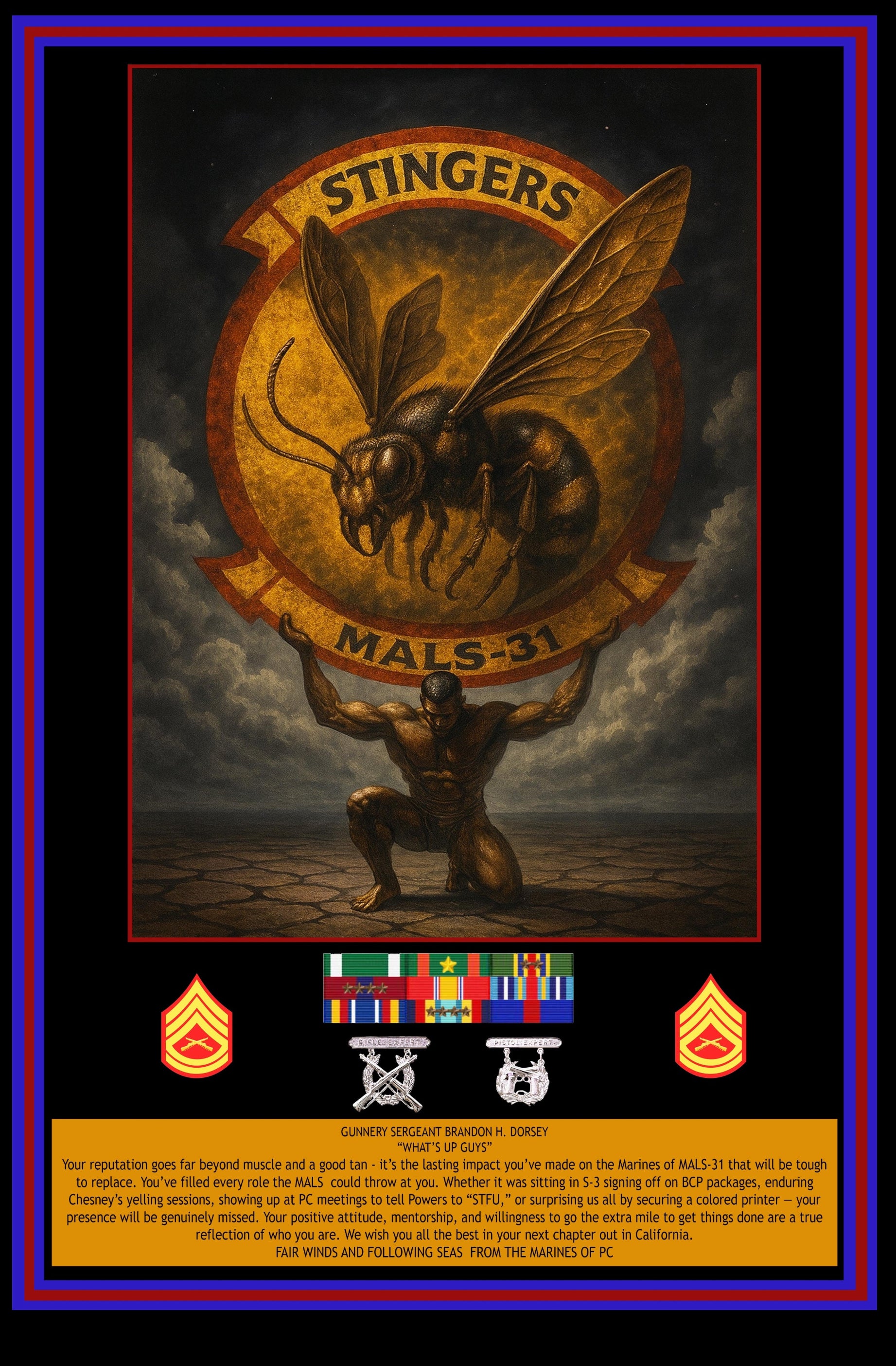 MALS-31 Standard Squadron Plaque